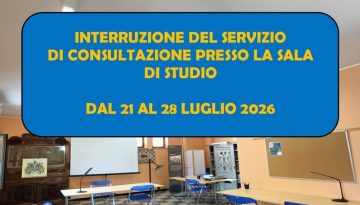 Avviso sospensione servizi di consultazione