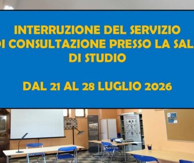 Avviso sospensione servizi di consultazione